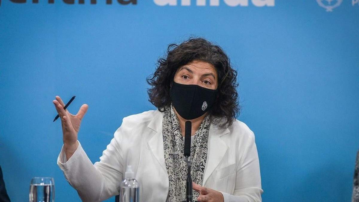 La ministra de Salud, Carla Vizzotti. Fuente: (Twitter)