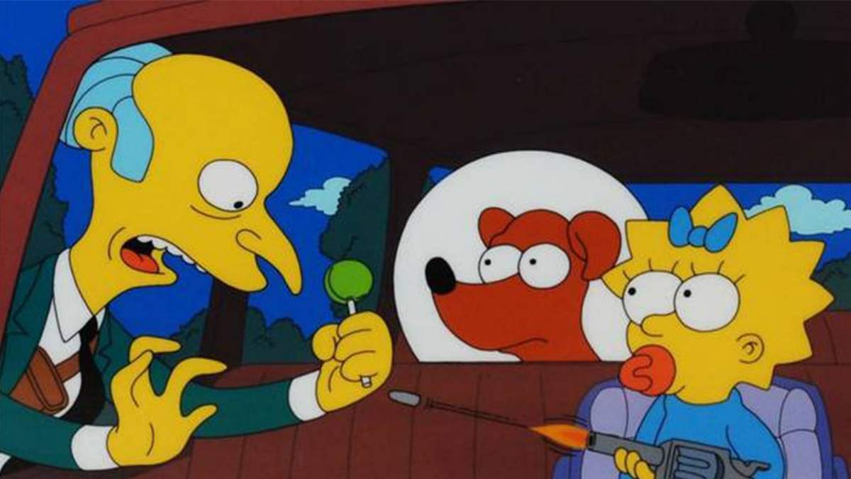 Burns y Maggie Simpson. Fuente: (Twitter)