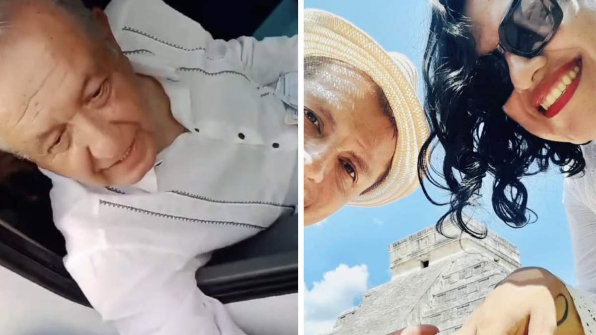 La pareja que se comprometió delante de AMLO