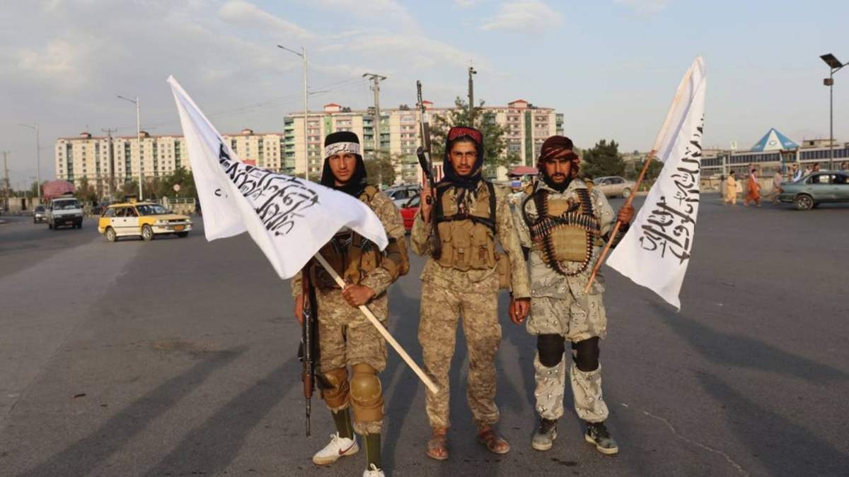 Combatientes talibán en Kabul, Afganistán