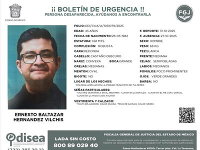 Reportan la desaparición de sacerdote en Tultepec, Edomex