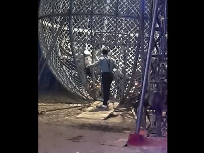 Grave accidente entre dos acróbatas de circo: chocaron sus motos en el "Globo de la Muerte"
