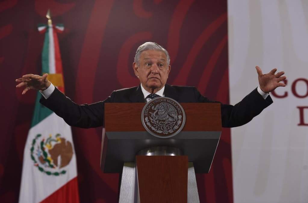 El presidente López Obrador en conferencia mañanera