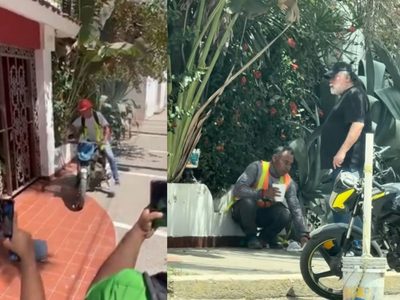 Protestan con huevazos en casa de extranjero que corrió a obrero por comer en la banqueta (VIDEOS)