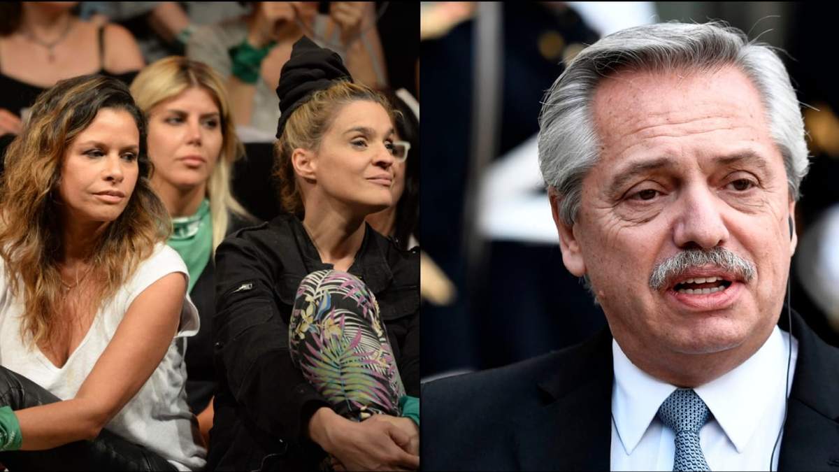 Actrices Argentinas y Alberto Fernández. Fuente: (Twitter)