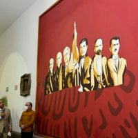 Develan en Culiacán mural de la 4T con imagen de AMLO