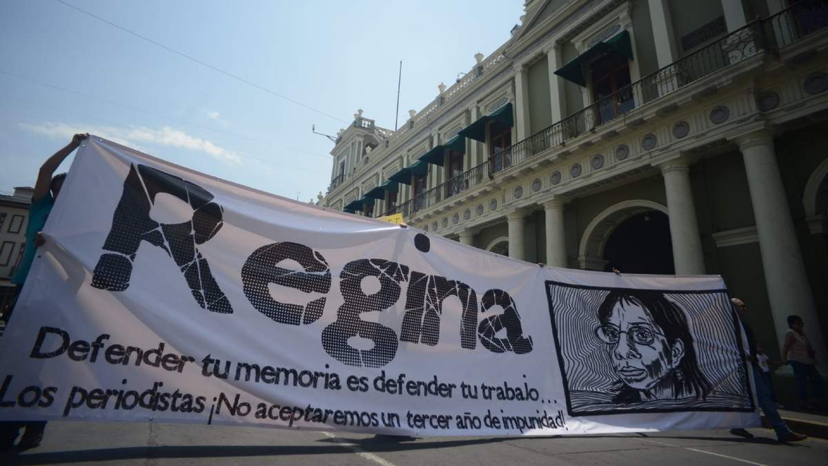 Una protesta para exigir justicia en el caso de Regina Martínez