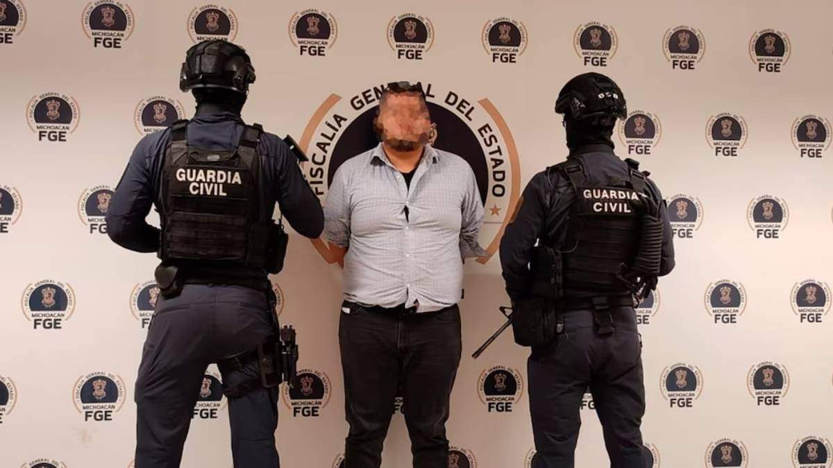 Detención de Rodolfo "N", "El Panda" en Jacona, Michoacán