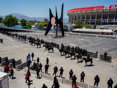 Despliegan operativo en el Estadio Banorte previo al partido México vs. Portugal (Fotogalería)