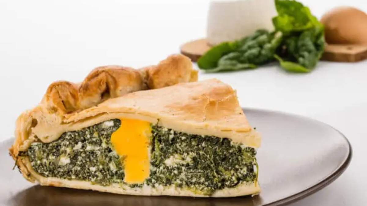 Tarta de espinaca y ricota. Fuente: (Instagram).