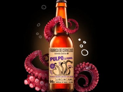 Una cerveza muy especial: elaborada con pulpo a la gallega