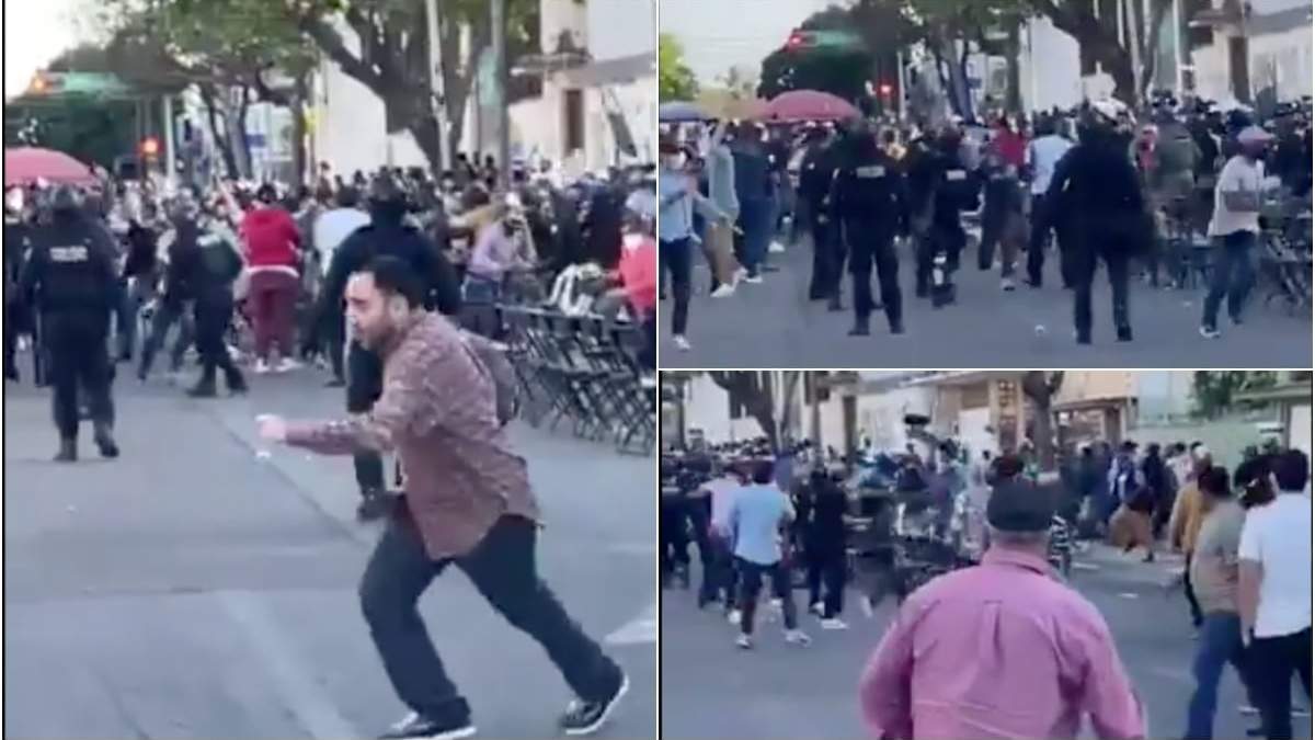 Debido al conflicto, tuvieron que intervenir elementos de seguridad pública