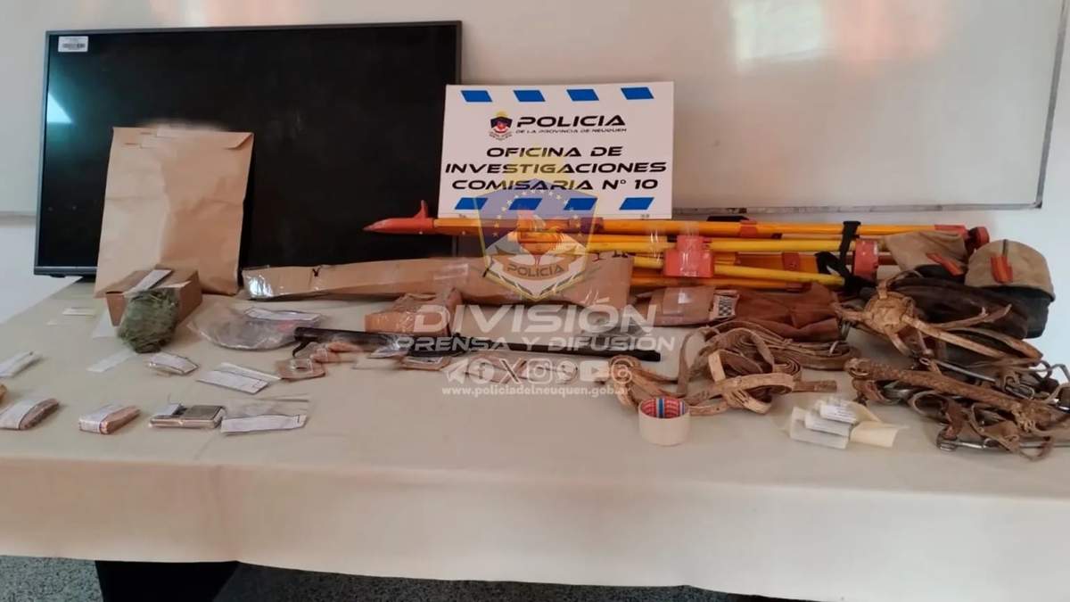 Elementos secuestrados. Fuente: (Policía de Neuquén)