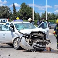 Triple choque entre un taxi, una camioneta y un colectivo en Ruta 7