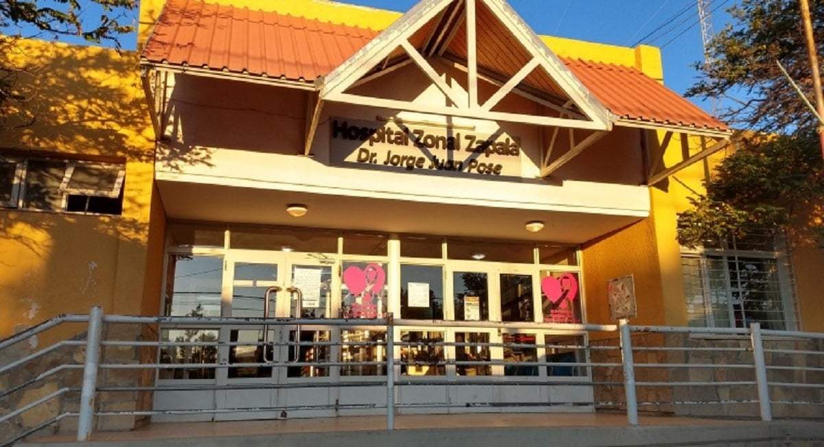 Hospital de Zapala, donde se encuentra internado el hombres tras la pelea. Fuente: (Facebook)