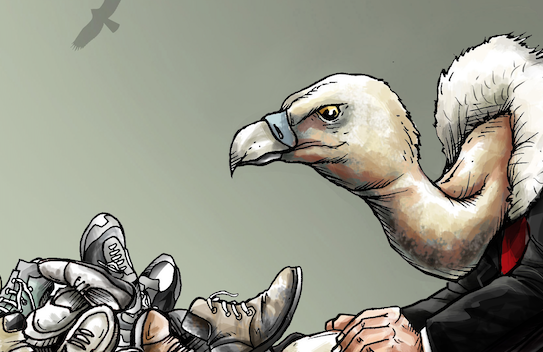 Vista previa de "Del horror a mercancía política", cartón de José Antonio Rodríguez