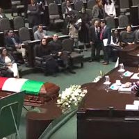 Rinden homenaje luctuoso de cuerpo presente a diputado Maximiliano Ruiz en San Lázaro