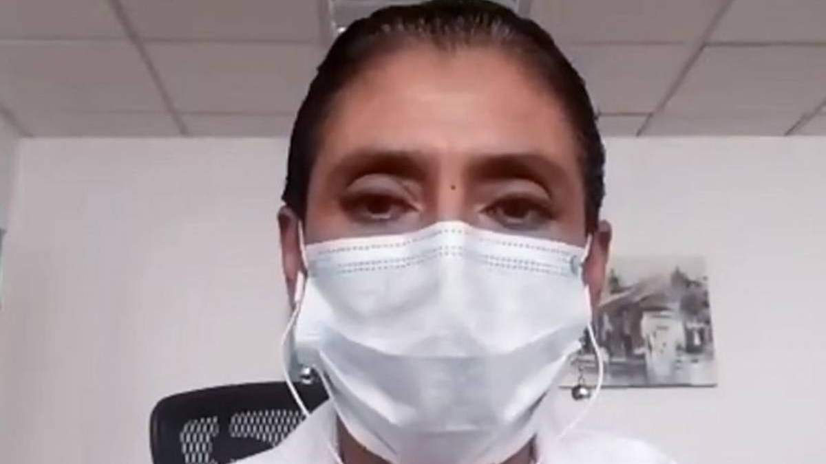 Olivia López Arellano, secretaria de Salud capitalina, en la conferencia