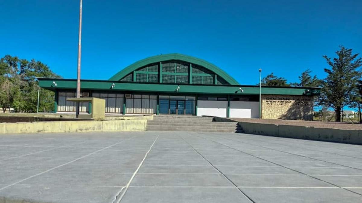 El gimnasio Fortabat que también forma parte de los trabajos de la Municipalidad. Fuente: (Twitter)