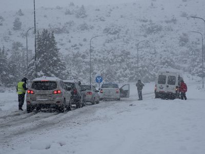 Temporal de nieve: tramo Ruta 40, entre Bariloche y El Bolsón, habilitados