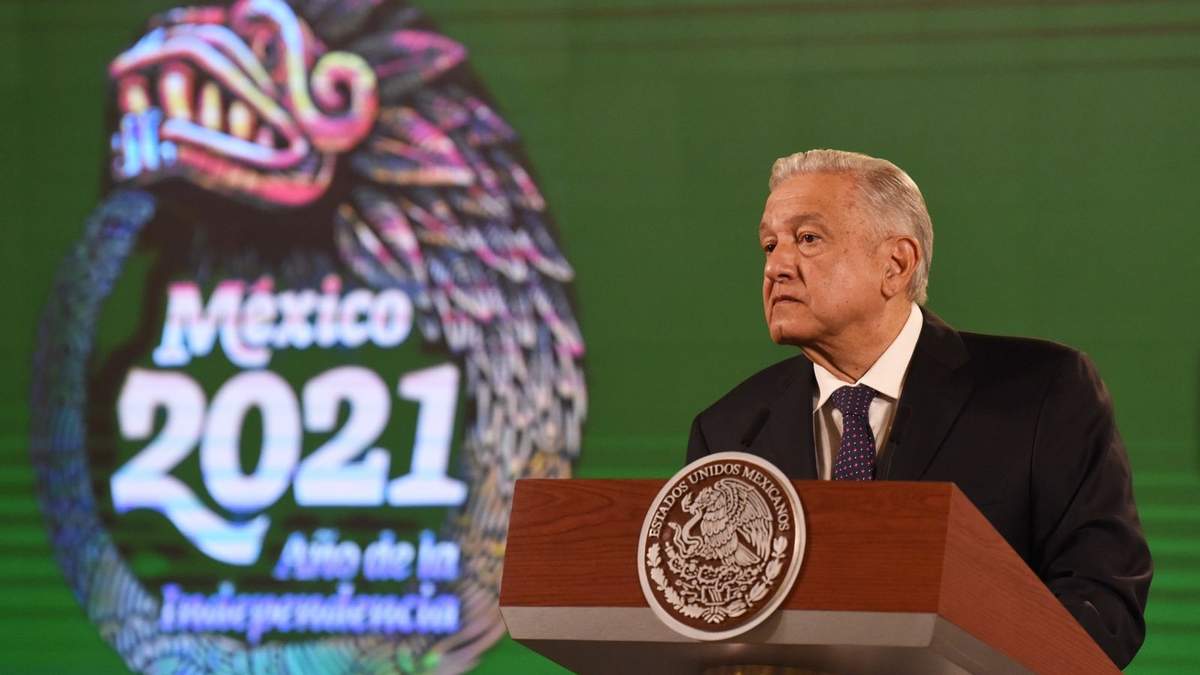 El presidente López Obrador en Palacio Nacional