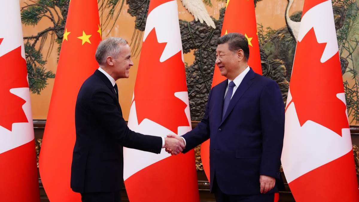 El primer ministro de Canadá, Mark Carney, y el presidente chino, Xi Jinping