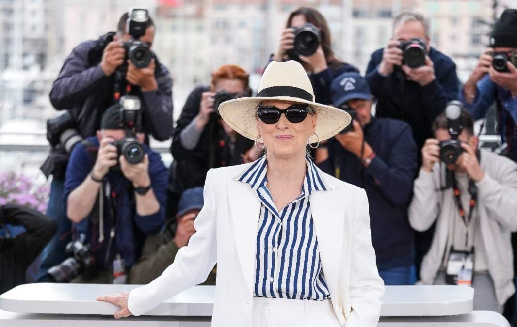 Meryl Streep posa para los fotógrafos durante la sesión fotográfica honorífica de la Palma de Oro