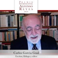 El escritor Carlos García Gual, Premio Alfonso Reyes