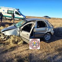 Vuelco en la Autovía Norte: un hombre sufrió fracturas y fue derivado al hospital de Plottier