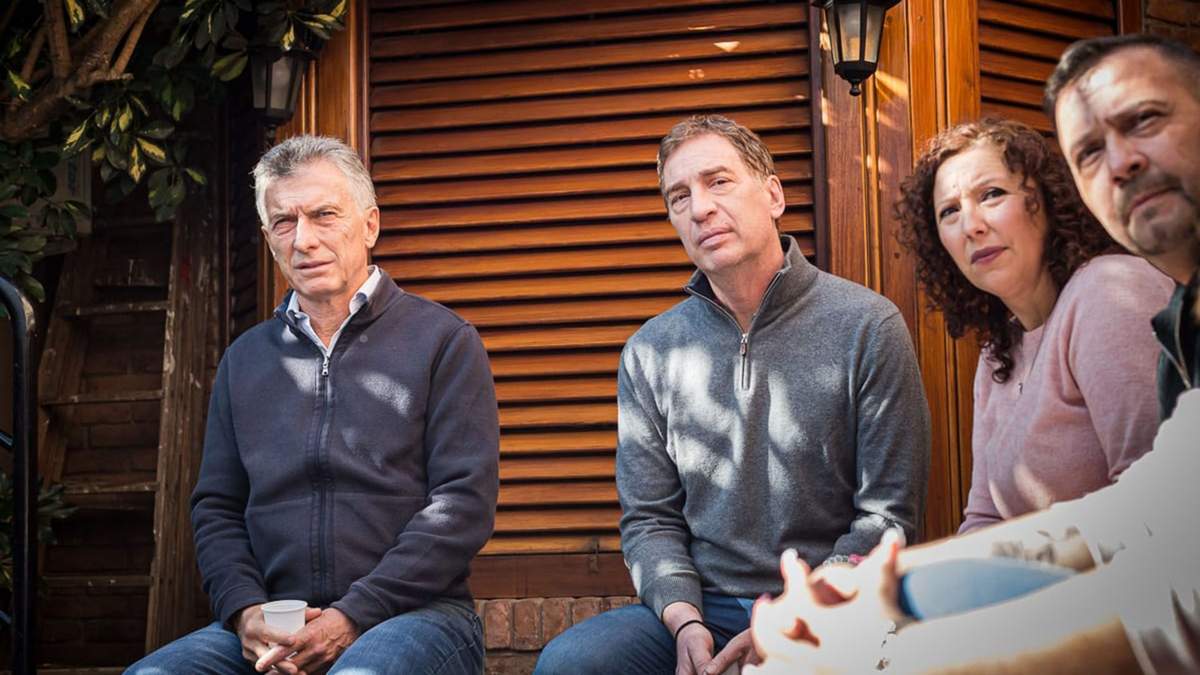 Mauricio Macri y Diego Santilli en el acto de hoy. Fuente: (Twitter)