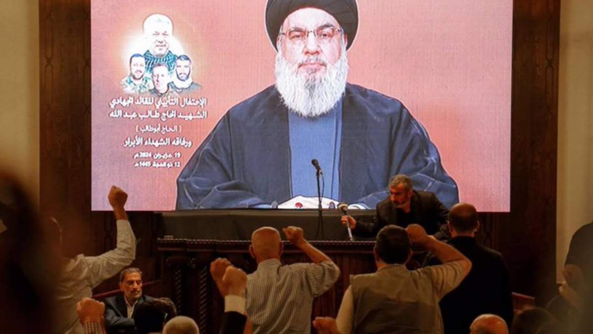 Líder de Hezbolá, Hasán Nasralá, después de los intensos bombardeos en Beirut