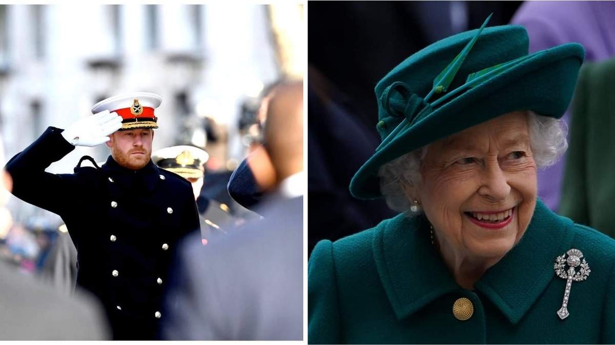 El príncipe Enrique y la reina Isabel II