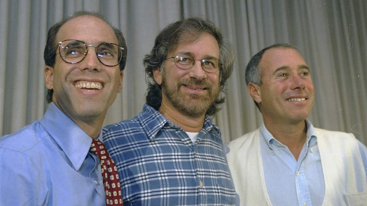 Jeffrey Katzenberg, Steven Spielberg y David Geffen