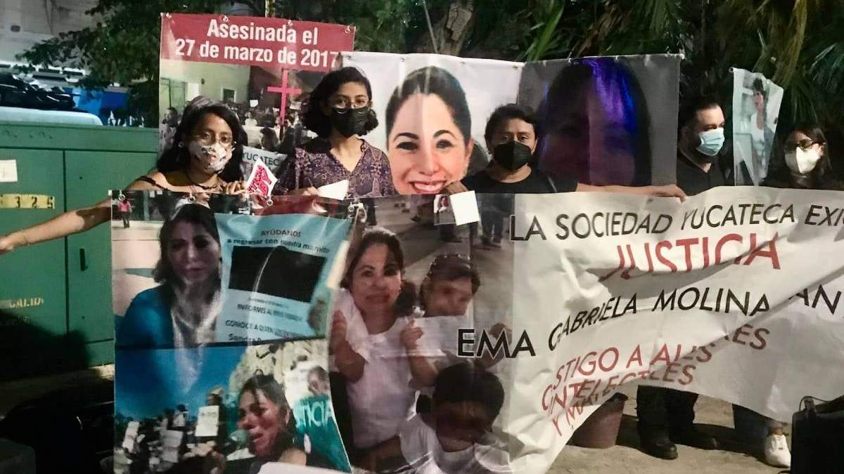 La manifestación en Mérida