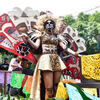Un desfile de catrinas en Paseo de la Reforma (Fotogalería)