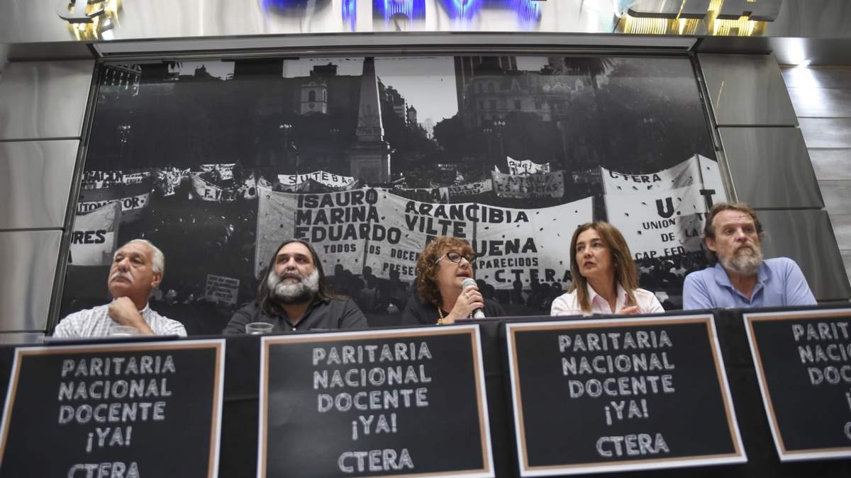 La CTERA advierte por la pérdida de los salarios docentes. Fuente: (Twitter)
