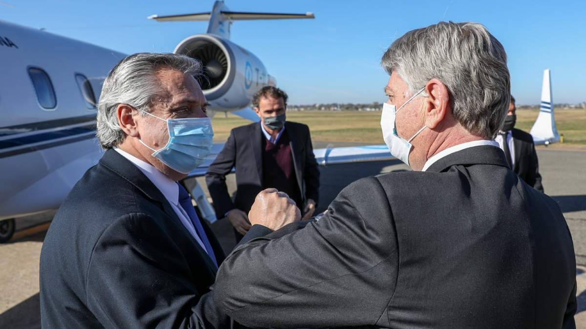 Fernández en La Pampa. Fuente: (Casa Rosada)