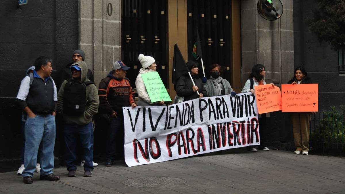 La protesta en la Corte el pasado lunes