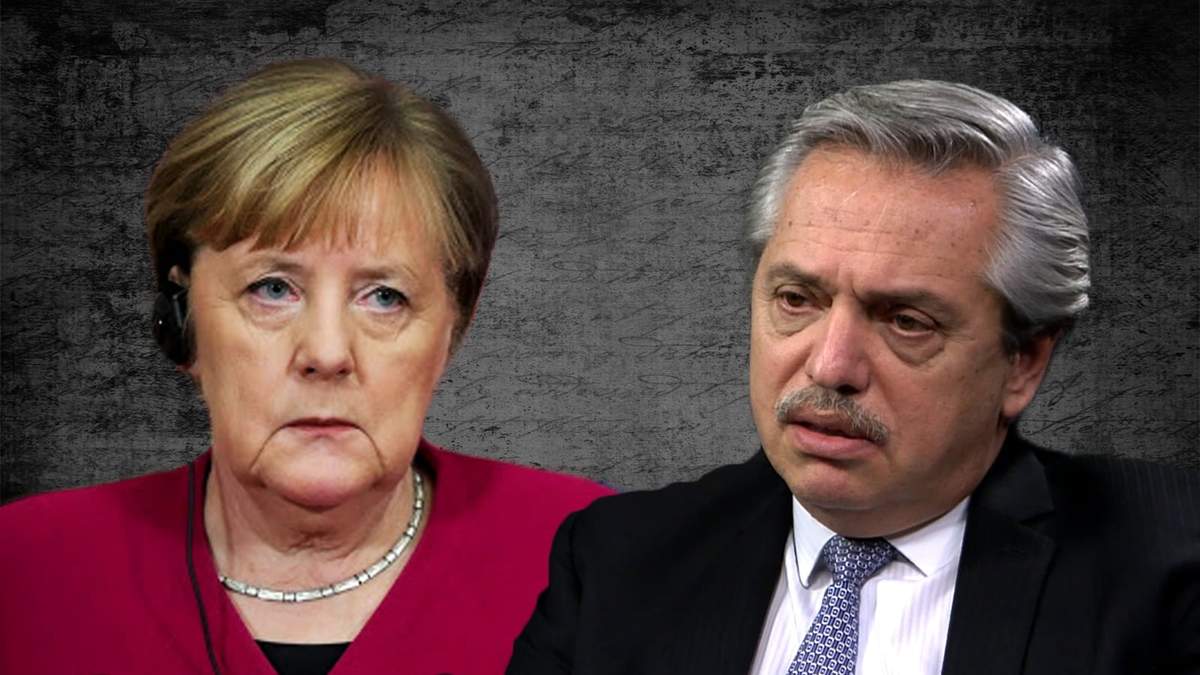 Angela Merkel y Alberto Fernández. Fuente: (Minuto Neuquén)