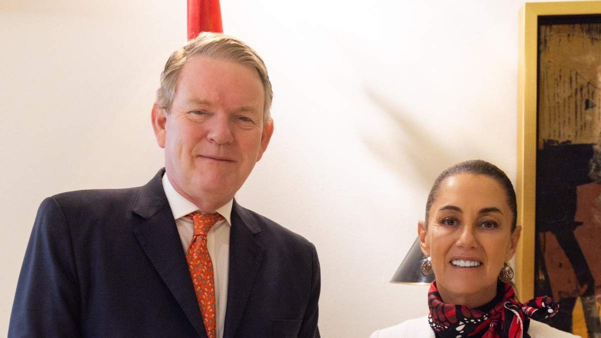 Reunión de Claudia Sheinbaum y el embajador de Canadá en México, Graeme C. Clark