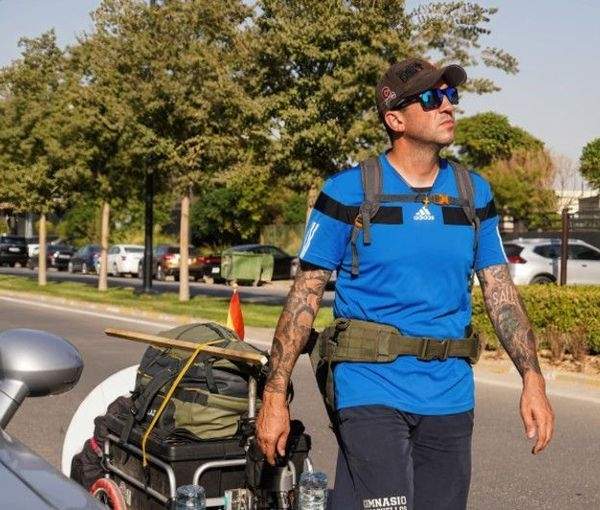 Español que viajaba a pie desde Madrid hasta Doha para el Mundial de Qatar