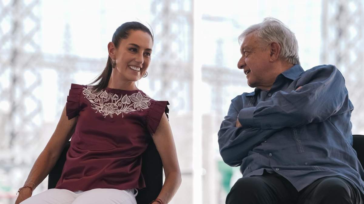 La virtual presidenta Claudia Sheinbaum y el presidente López Obrador