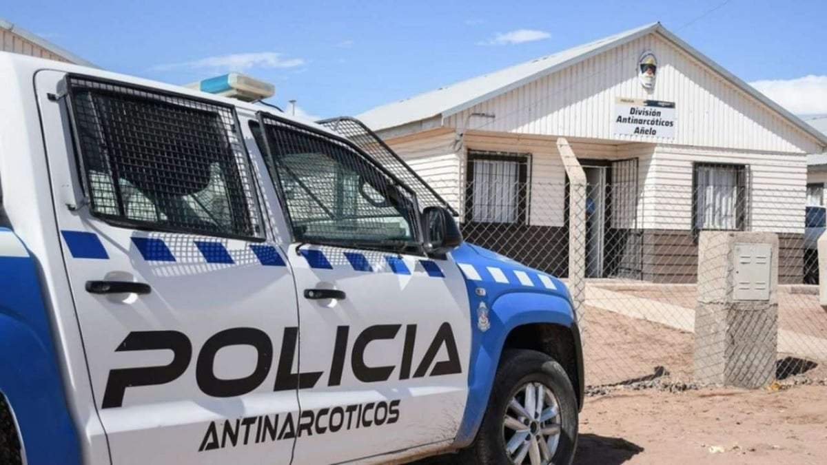 Sede de la división Antinarcóticos de Añelo. Fuente (X)
