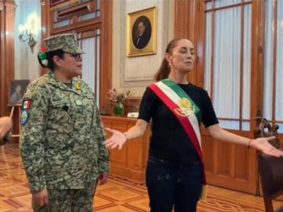Así se hizo la banda presidencial que Sheinbaum usará para dar el Grito de Independencia (Video)