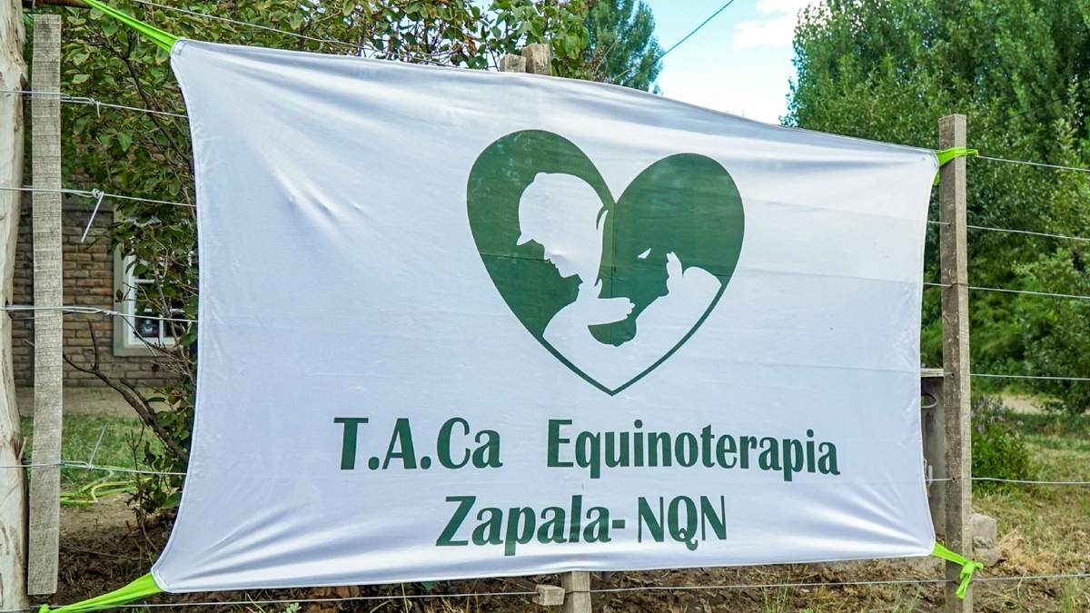 Programa de equinoterapia en Zapala. Fuente: (Twitter)