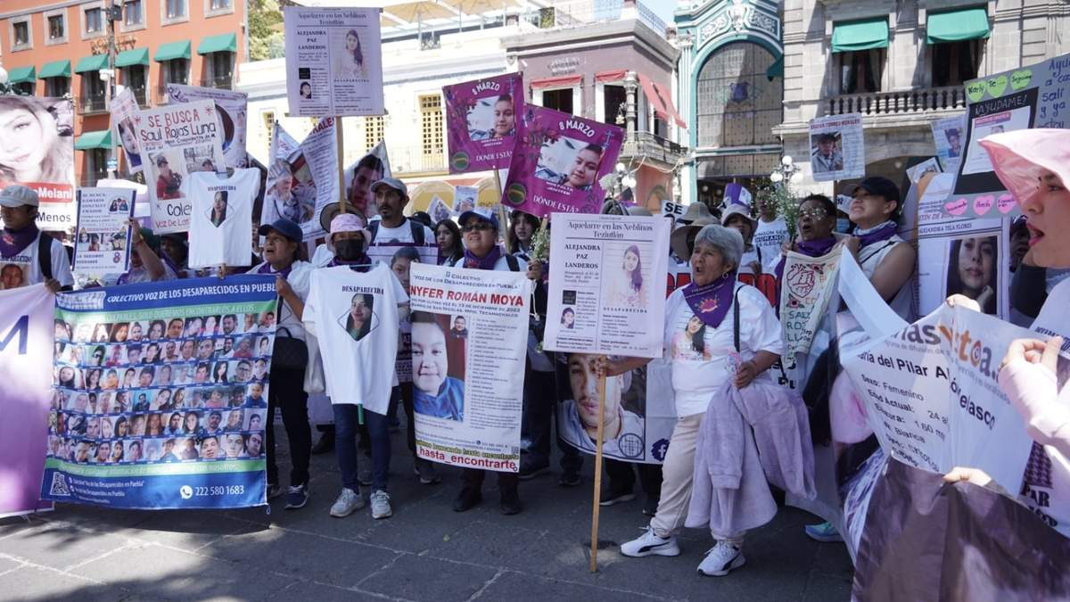 Durante la marcha del 8 de marzo de 2025, familias de personas desaparecidas exigieron acciones para encontrar a sus seres queridos