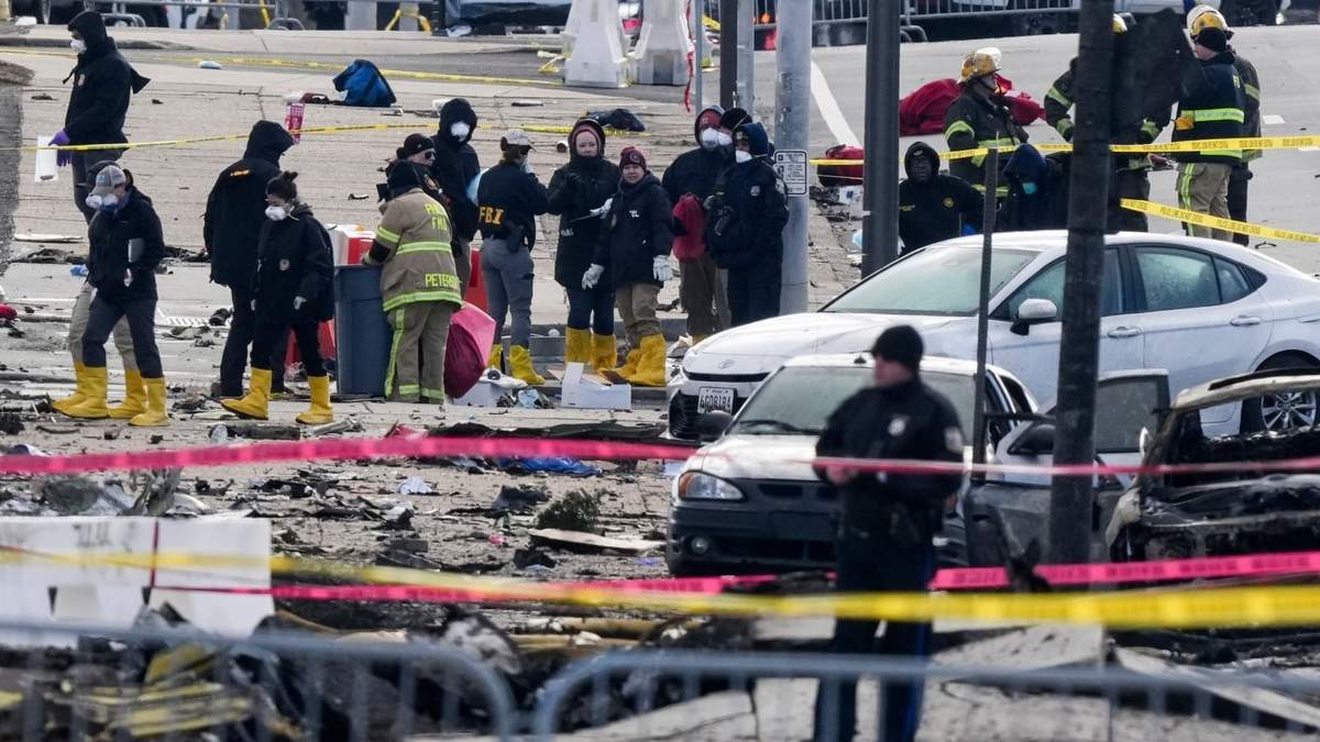 El lugar del accidente en Filadelfia