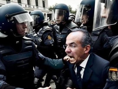 Así podría ser la captura de Felipe Calderón, según la Inteligencia Artificial