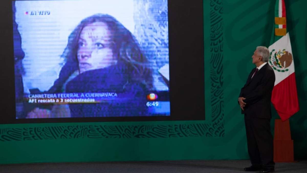 Presentación del montaje televisivo de 2005 hoy en la conferencia del presidente.