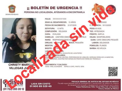 Hallan sin vida a Christy Mary, menor desaparecida en Edomex